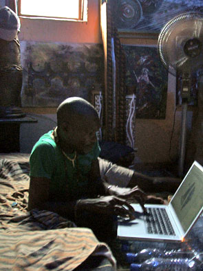 Akirash working on the bottle cap animation