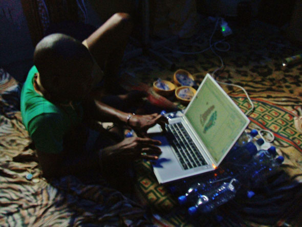 Akirash working on the bottle cap animation