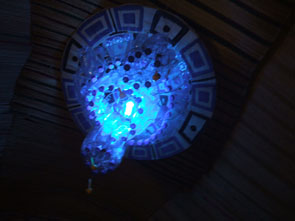 Akirash' chandelier made of plastic bottles