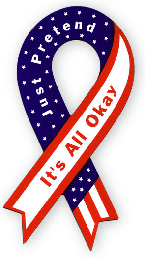 just pretend its all okay is what those support our troops stickers are really saying. Brilliant how it rephrases it so concisely